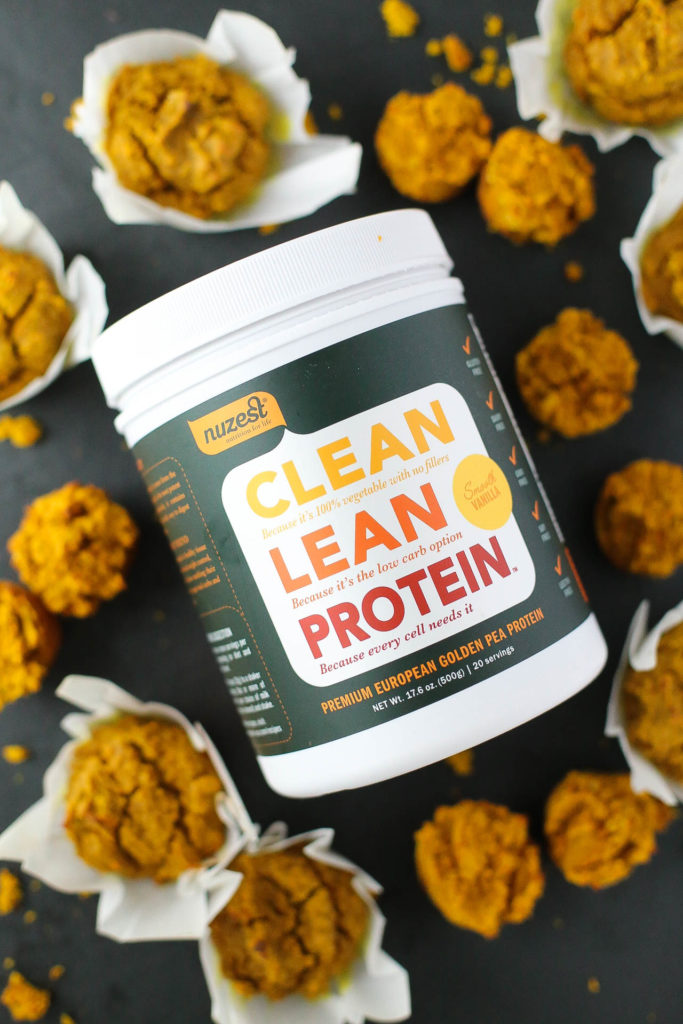 healthy sweet potato turmeric grain free protein muffins 