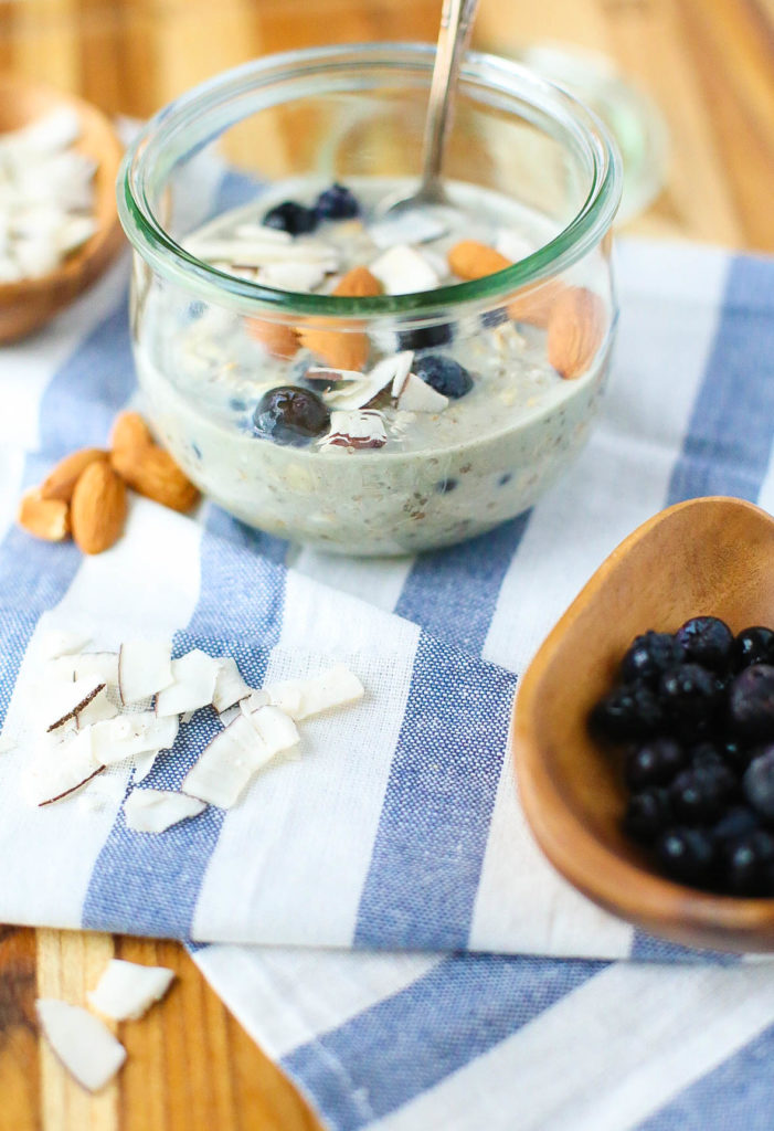 breakfast blueberry overnight oats protein healthy recipes 5 minutes