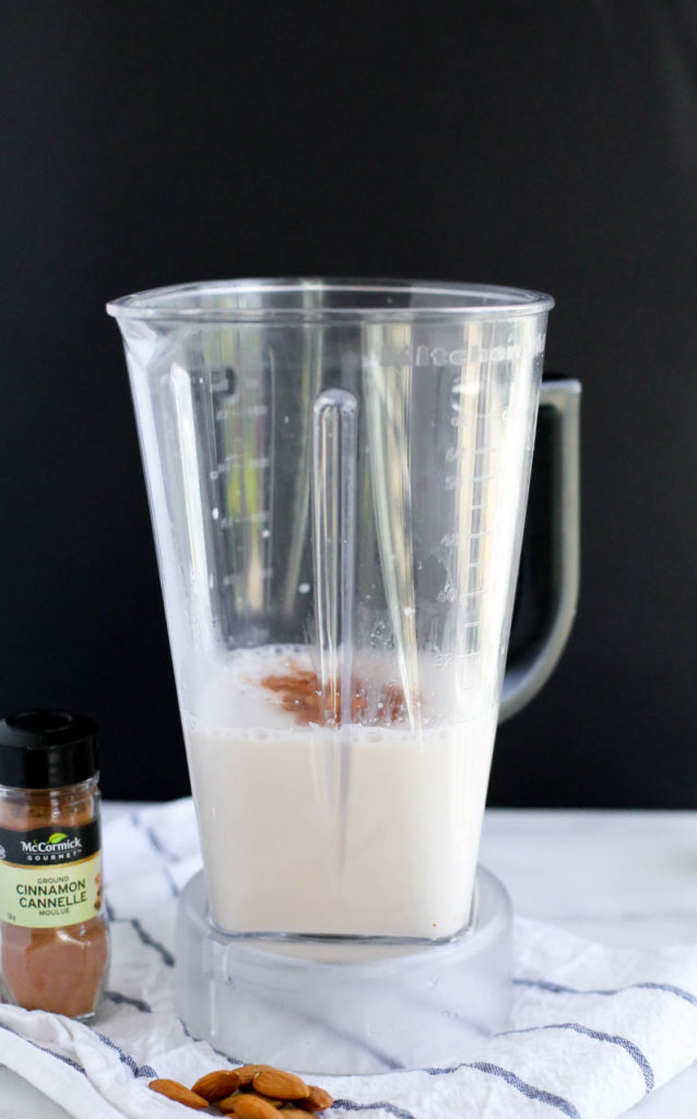 cinnamon vanilla homemade almond milk