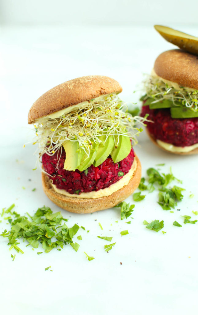 beet, chickpea, vegan, burger, healthy recipes, lunch, dinner, clean eating, vegetarian, gluten-free, dairy-free, low calorie