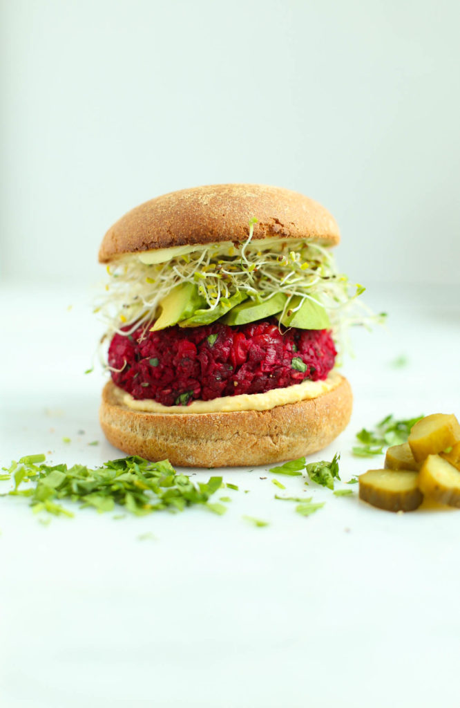 beet, chickpea, vegan, burger, healthy recipes, lunch, dinner, clean eating, vegetarian, gluten-free, dairy-free, low calorie