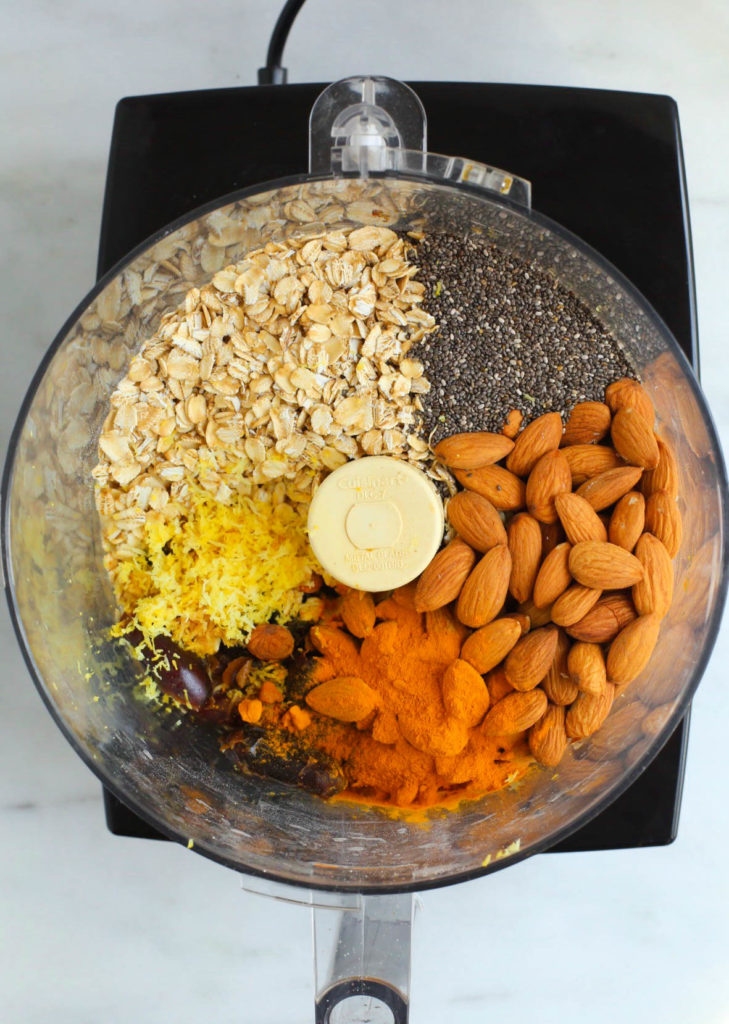 no bake, lemon, turmeric, energy balls