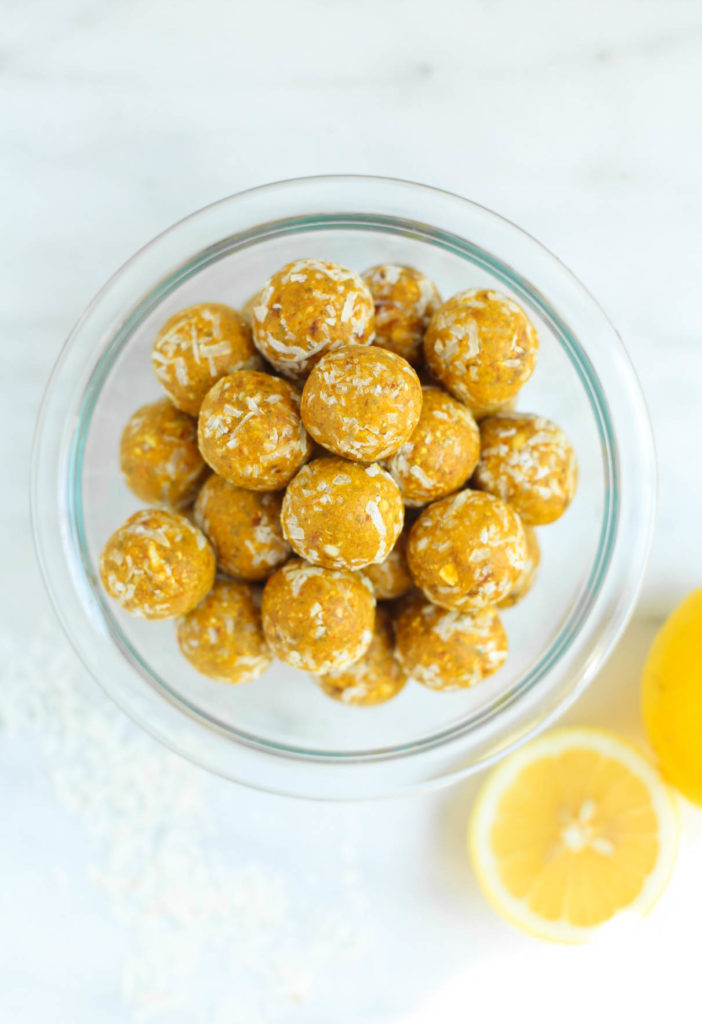 no bake, lemon, turmeric, energy balls