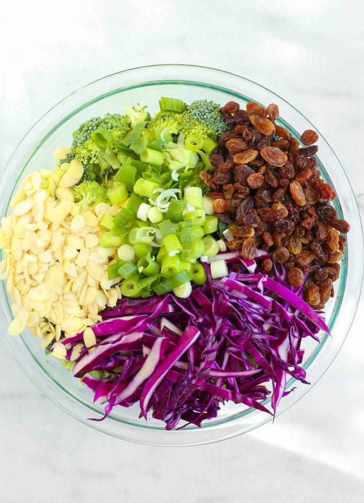 detox broccoli salad with orange miso sunflower dressing