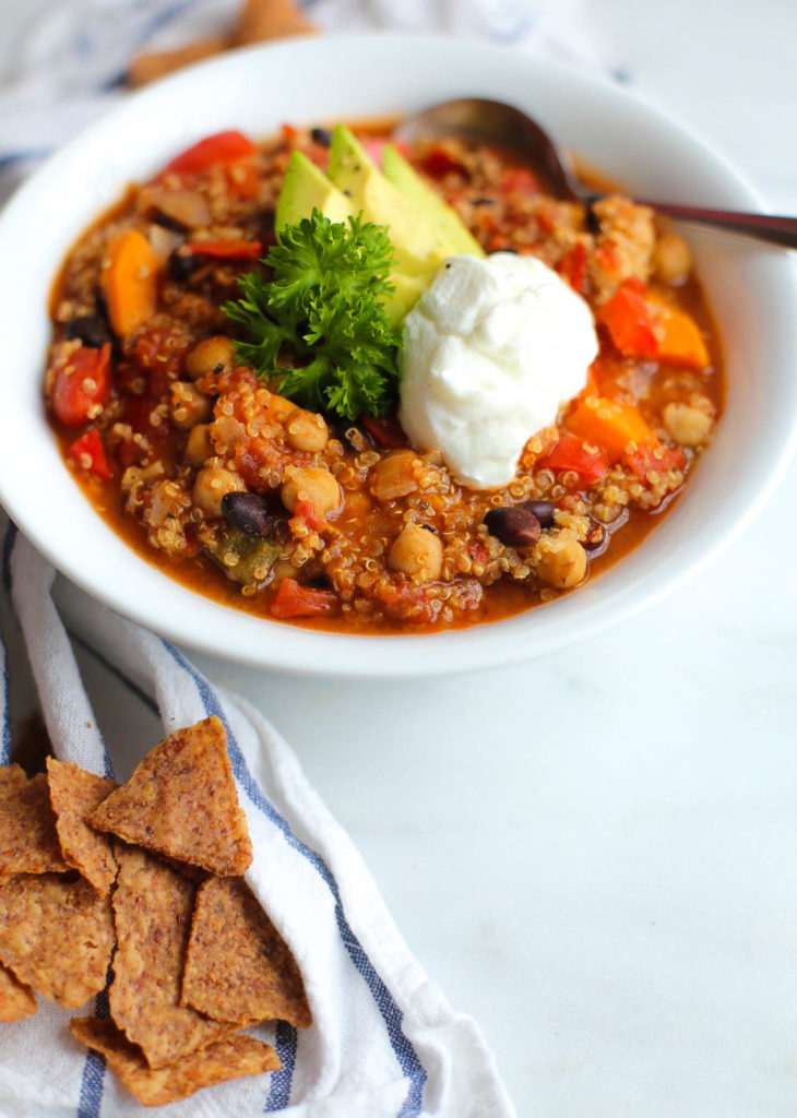 vegetarian, chili, dinner, slow-cooker, healthy recipes