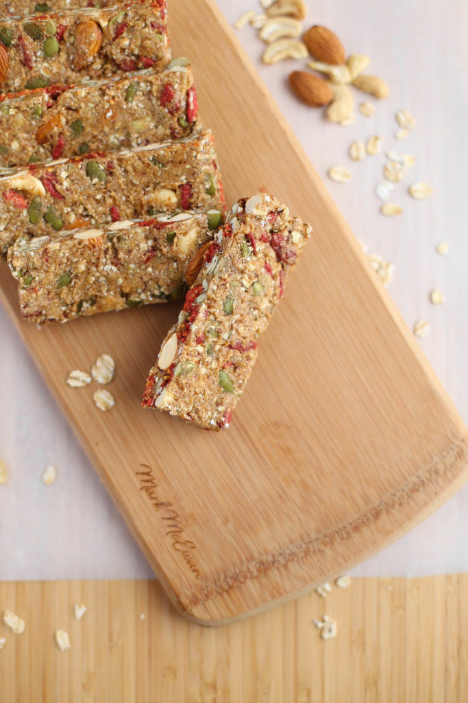 healthy, goji, nut, granola bars