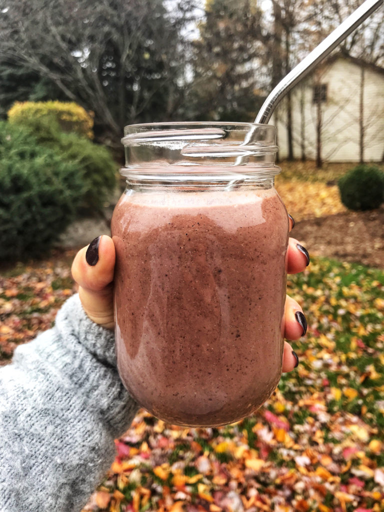 cherry, chocolate, cacao, almond, smoothie