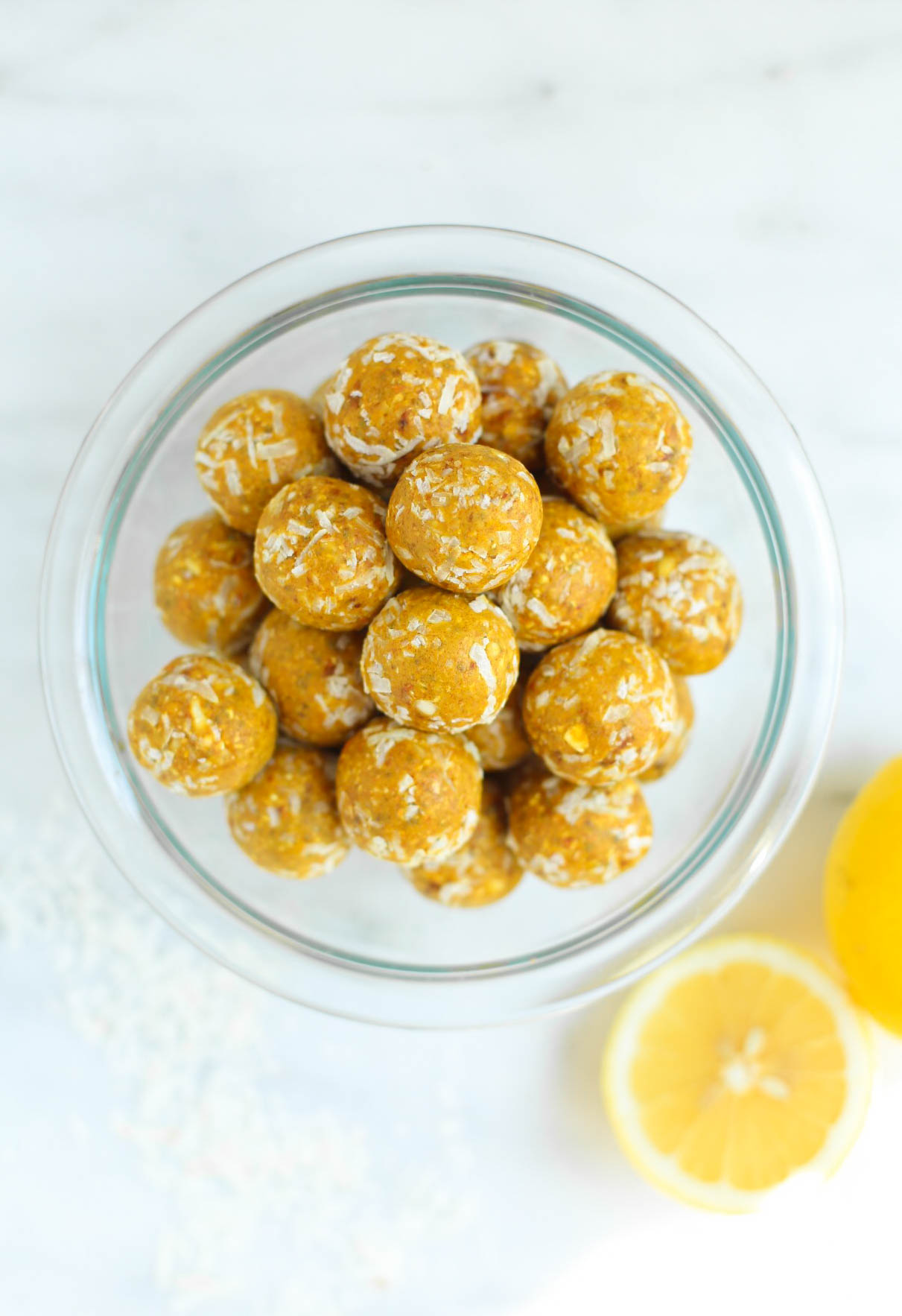 NO BAKE LEMON TURMERIC ENERGY BALLS - Naturally Natalie