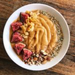 Papaya smoothie bowl with turmeric and ginger